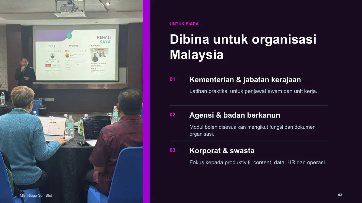 Contoh 2: Company Profile (By ChatGPT) — slide 3