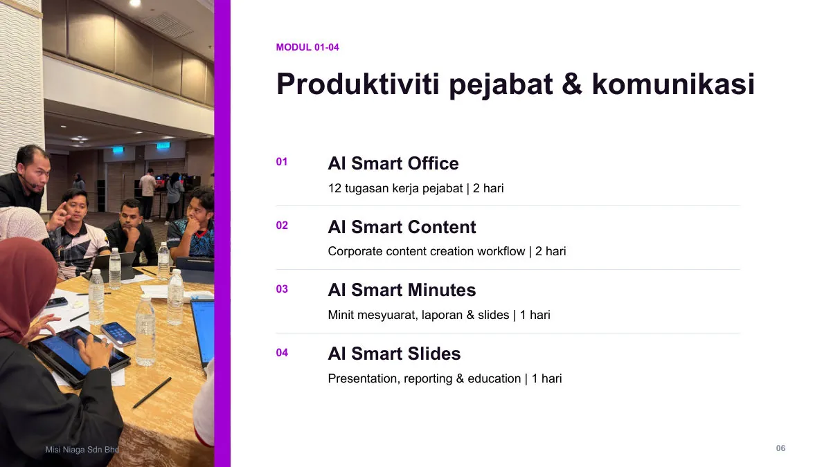 Contoh 2: Company Profile (By ChatGPT) — slide 6