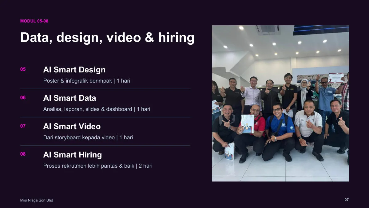 Contoh 2: Company Profile (By ChatGPT) — slide 7
